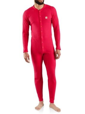 CARHARTT Red Full-Body Thermal Union Suit sz L
